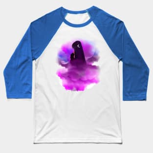 Dreaming girl in the purple sky Baseball T-Shirt